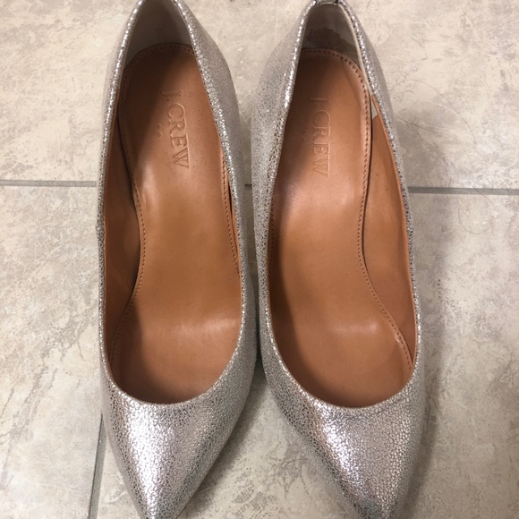 J.CREW Silver Sparkle Pumps - Picture 2 of 3